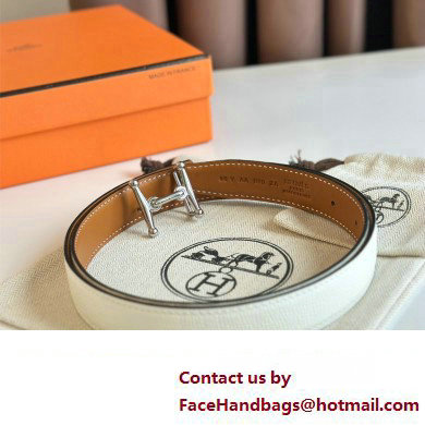 Hermes Mors H belt buckle  &  Reversible leather strap 24 mm 12 2023